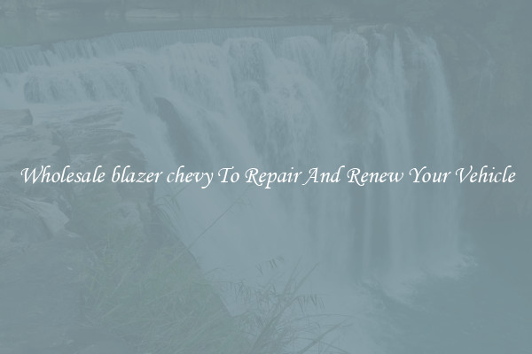 Wholesale blazer chevy To Repair And Renew Your Vehicle