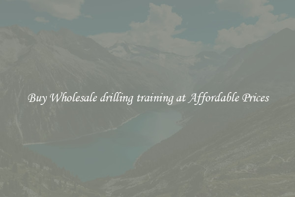 Buy Wholesale drilling training at Affordable Prices