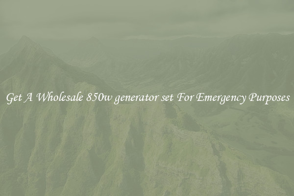 Get A Wholesale 850w generator set For Emergency Purposes