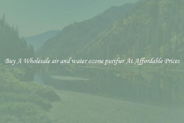 Buy A Wholesale air and water ozone purifier At Affordable Prices