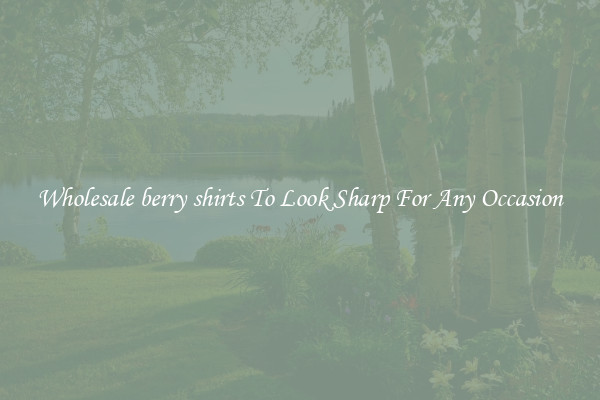Wholesale berry shirts To Look Sharp For Any Occasion