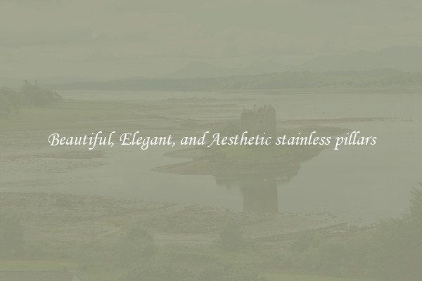 Beautiful, Elegant, and Aesthetic stainless pillars