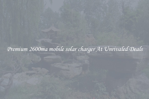 Premium 2600ma mobile solar charger At Unrivaled Deals