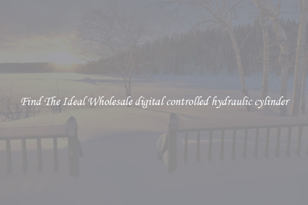 Find The Ideal Wholesale digital controlled hydraulic cylinder