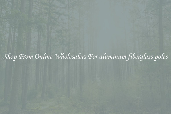Shop From Online Wholesalers For aluminum fiberglass poles