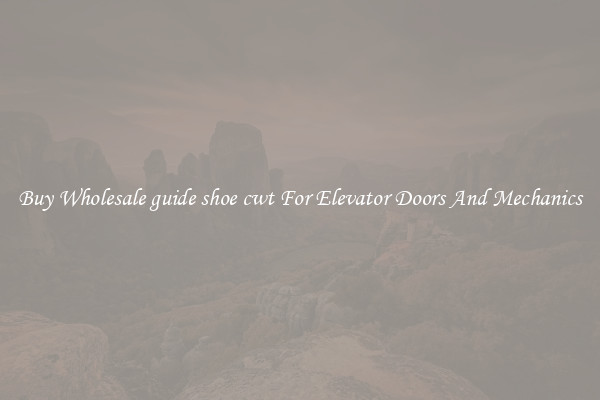 Buy Wholesale guide shoe cwt For Elevator Doors And Mechanics